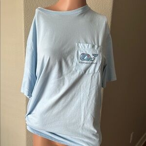 Vineyard Vines Light Blue Whale Pocket Tee